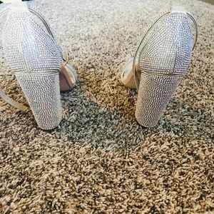 Gem stone high heels